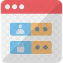Online Konto Benutzeranmeldung Web Anmeldebildschirm Symbol