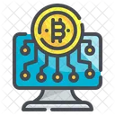 Online Kryptowahrung Computer Digitale Wahrung Geld Bitcoin Symbol