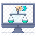 Online Law Balance Scale Online Weighing Icon