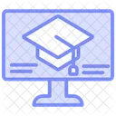 Online Learning Duotone Line Icon Icon