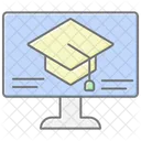 Online Learning Lineal Color Icon Icono
