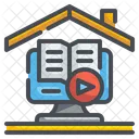 Online Learning Education Video Icon