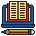 Online Learning Ebook Pencil Icon