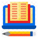 Online Learning Ebook Pencil Icon