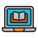 Online Learning Online Reading Education Icon