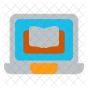 Online Learning Online Reading Education Icon
