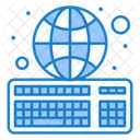 Online Learning Onlinne Keybord Online Assignment Icon