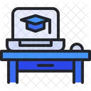 Online Learning Elearning Laptop Icon