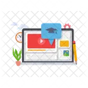 Education Multimedia Learning Icon