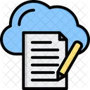 Online Learning Cloud Writing Icon