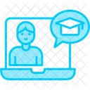 Online Learning Chat Lectures Icon