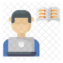 Online Learning Education Study Icon