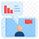 Online Learning Video Call Communication Icon