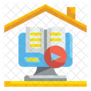 Online Learning Education Video Icon