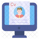 Online-Lebenslauf  Symbol