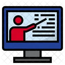 Online Lecture Online Online Class Icon