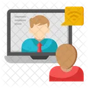 Online Lecture Online Presentation Video Lecture Icon