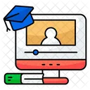 Online Lecture Online Presentation Video Lecture Icon