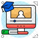 Online Lecture Online Presentation Video Lecture Icon