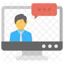 Online Nachhilfe Virtuell Symbol