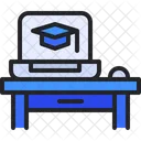 Online Lernen E Learning Laptop Symbol