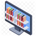 Online Library Online Bookshelf Digital Library Icon