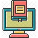 Online Library Book Computer Icon