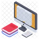 Online Library Software Online Bookstore Digital Library Icon