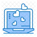 Online Liebe Laptop Herz Icon