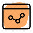 Online Line Chart  Icon