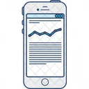 Online Liniendiagramm Webanalyse Web Analytics Symbol