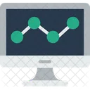 Online-Liniendiagramm  Symbol