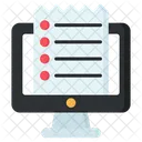 Online List Online Paper Online Checklist Icon