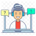 Online Listening Test Oral Test Audio Learning Icon