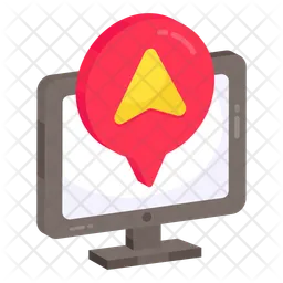 Online Location Flag Icon