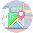 Online Location Online Navigation Mobile Location Icon