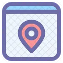 Browser Location Map Icon
