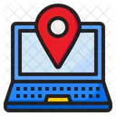 Online Location Laptop Direction Icon