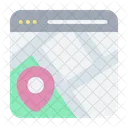 Online Location Web Location Online Map Icon