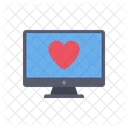Online Love Monitor Display Icon
