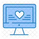 Online Love Online Heart Computer Icon