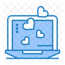 Online Love Laptop Heart Icon