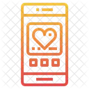 Online Love Date App Smartphone Icon