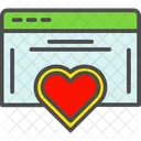 Online Love Online Like Web Icon