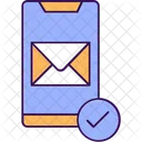 Online Mail Mobile Mail Send Mobile Verified Mail Icon