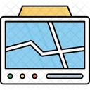Online Map Online Navigation Map Icon