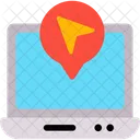 Online Navigation Online Gps Online Tracking Icon