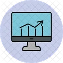 Online Market Growth Graph Chart Icon