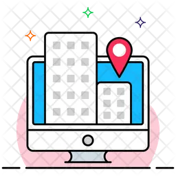 Online Market Location  Icon