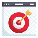 Online Marketing Target Browser Icon